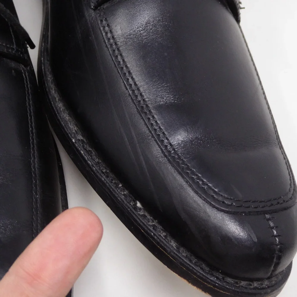 Allen Edmonds Mens Delray Derby Shoes Black Leather Split Toe Oxford 11 A